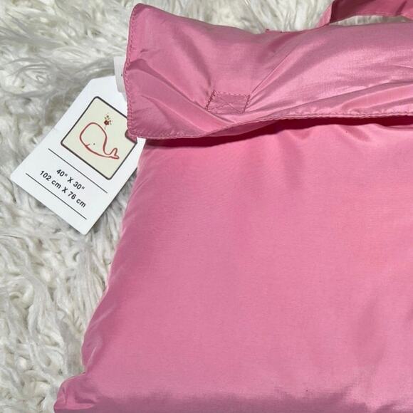 ˚₊‧꒰ა ☆ ໒꒱ ‧₊˚ Pink Baby Gap Whale Blanket 40x30 With Carry Case NWT (3B-BX) - Picture 2 of 5